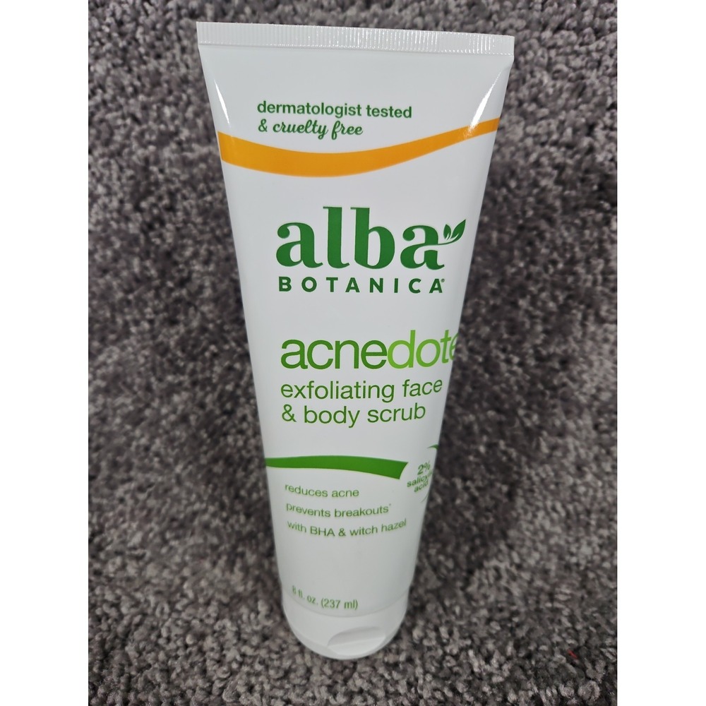 Alba Botanica Natural Acnedote Face and Body Scrub 8 Oz